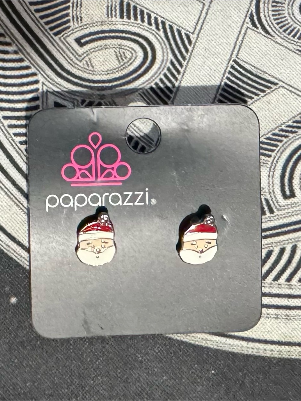 Paparazzi Red Santa Stud Earrings